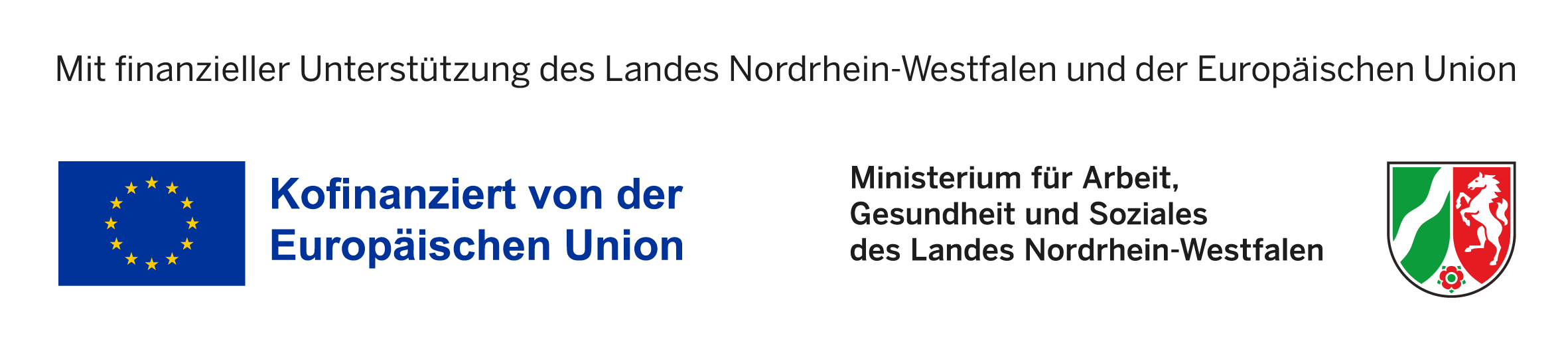 Kofinanziert von der Europäischen Union und dem Ministerium für Arbeit, Gesundheit und Soziales des Landes Nordrhein-Westfalen
